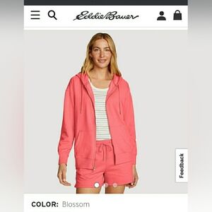 Eddie Bauer Cozy Camp Blossom Full Zip Sweatshirt New With Tags